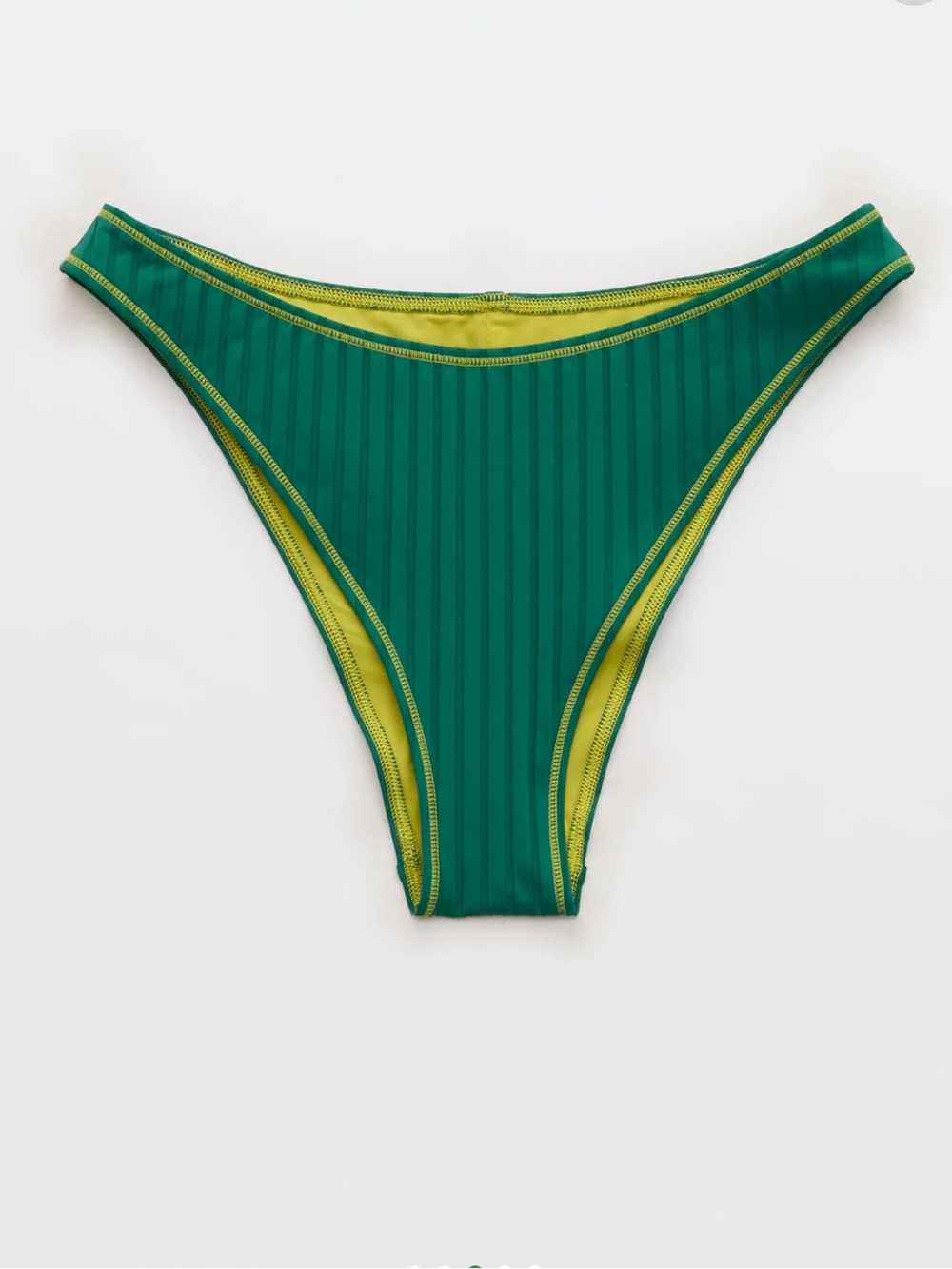 Aerie Ribbed Mid Rise Cheeky Bikini Bottom